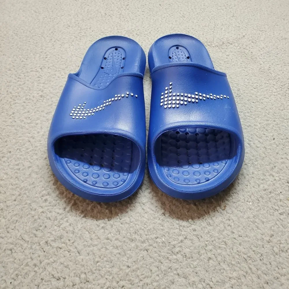 Nike Men's Vitori One Blue Slide Sandals Size 10